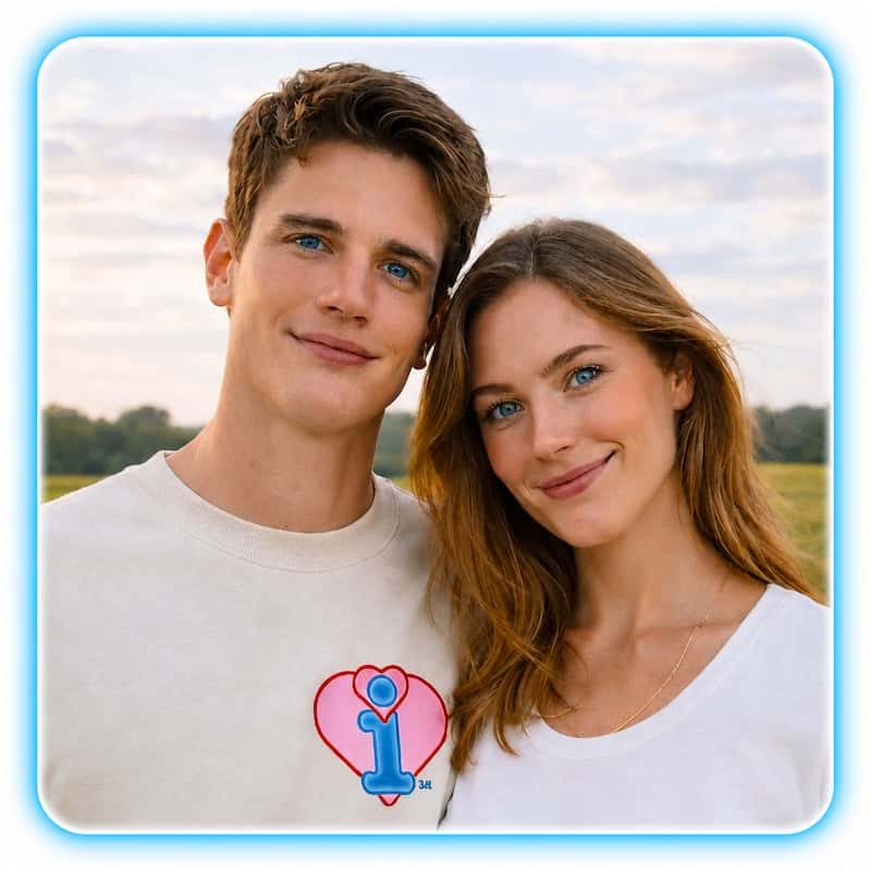 Couple smiling together on a date